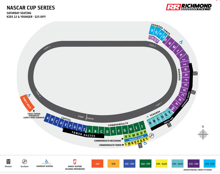 Richmond Raceway Seating Chart.