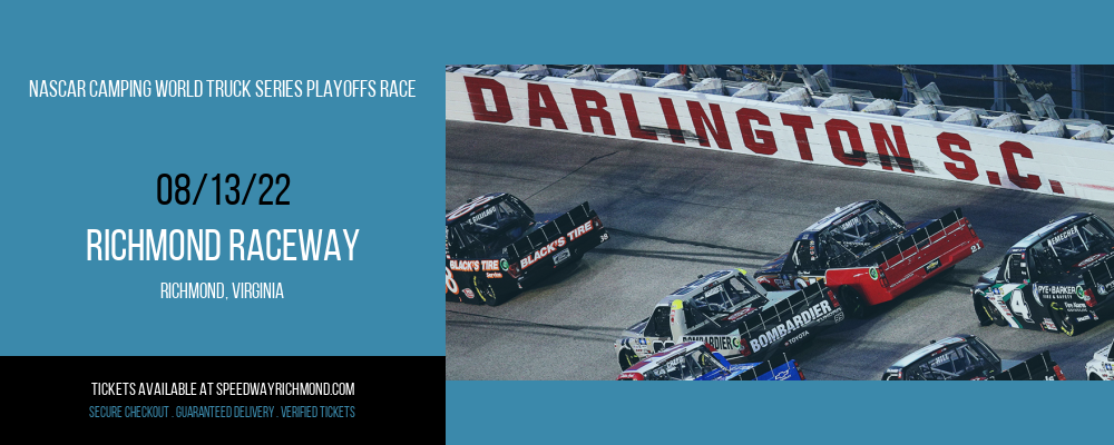 NASCAR Camping World Truck Series Playoffs Race at Richmond Raceway tickets NASCAR Camping World Truck Series Playoffs Race at Richmond Raceway